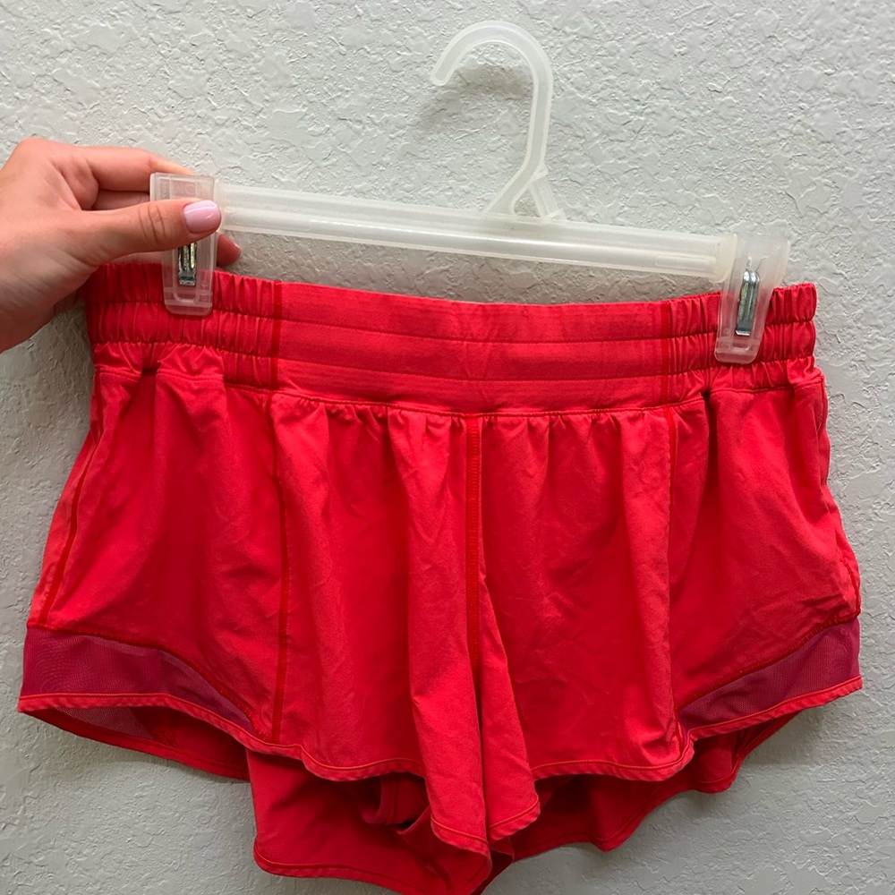lululemon athletica Carnation Red Athletic Shorts